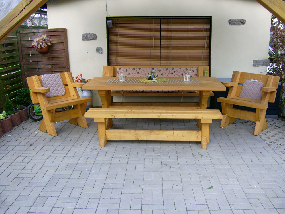 Möbelgruppe: Sitzgruppe "Marielle" / Gartenschaukel